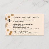  Honingbij Honingraat Apiary Beige Visitekaartje (Achterkant)