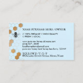  honingbij honingraat bijenblauw visitekaartje (Achterkant)