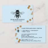  honingbij honingraat bijenblauw visitekaartje (Voorkant / Achterkant)