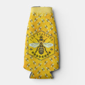 Honingbij Honingraat Bijenhommel Kroon | Aangepast Flesjeskoeler (Voorkant)