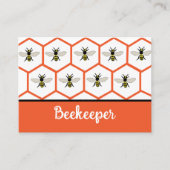 Honingbij Honingraat Bijenhouder Visitekaartje (Voorkant)