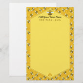 Honingbij Honingraat Bumble Bee Boerderij bijensta Briefpapier (Voorkant / Achterkant)