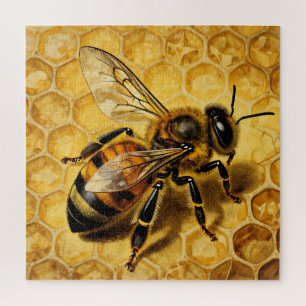 Honingbij Honingraat Goudkleurige Natuur Legpuzzel