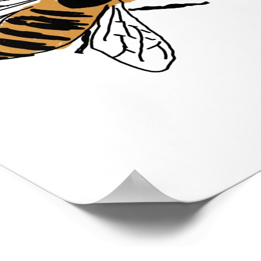 Honingbij Illustratie Bij Schilderij Kunst Poster (Hoek)