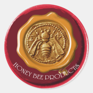 HONINGBIJ IMBEER IMKER WAS ZEGEL ROOD BRUIN