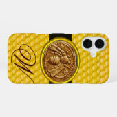 HONINGBIJ, IMBKER MONOGRAM iPhone 16 HOESJE (Achterkant horizontaal)