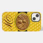 HONINGBIJ, IMBKER MONOGRAM iPhone HOESJE (Achterkant horizontaal)