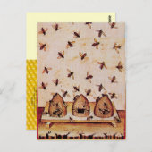 HONINGBIJ, IMKER / bijenstal, imkersbenodigdheden Briefkaart (Voorkant / Achterkant)