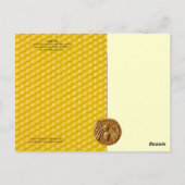 HONINGBIJ, IMKER / bijenstal, imkersbenodigdheden Briefkaart (Achterkant)