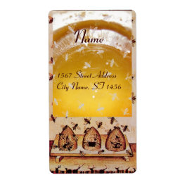 HONINGBIJ, IMKER / bijenstal, imkersbenodigdheden Etiket