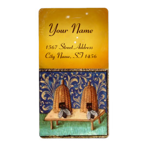 HONINGBIJ, IMKER / bijenstal, imkersbenodigdheden Etiket