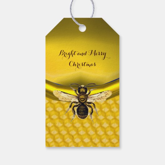 HONINGBIJ, IMKER KERSTVAKANTIE CADEAULABEL (Achterkant)