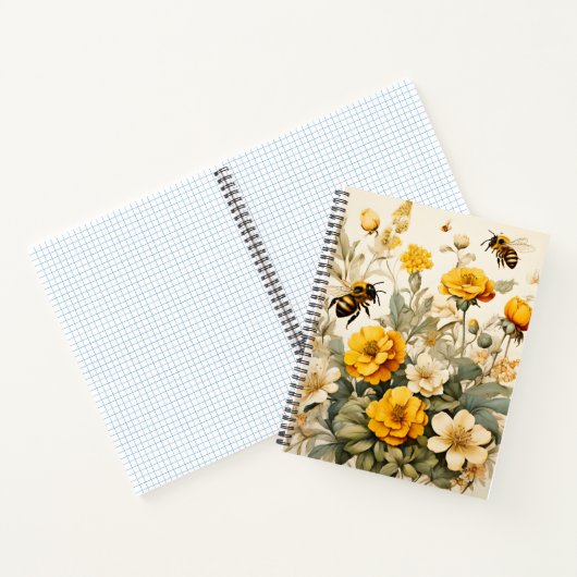  honingbij in botanische producten notitieboek (Binnen)