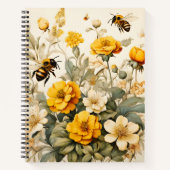  honingbij in botanische producten notitieboek (Voorkant)