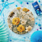  honingbij in botanische producten papieren bordje (Feest)