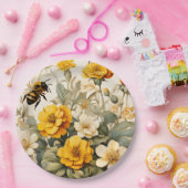  honingbij in botanische producten papieren bordje (Feest)