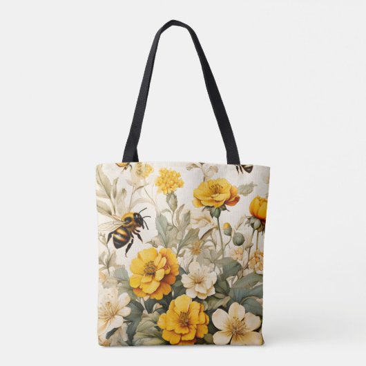  honingbij in botanische producten tote bag (Achterkant)