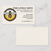 Honingbij in de honingbijenteelt Honingverkoop Visitekaartje (Voorkant / Achterkant)