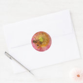 Honingbij in de papaver ronde sticker (Envelop)
