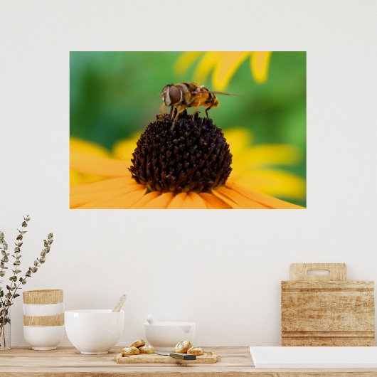 Honingbij in het centrum van de dingen poster (Keuken)