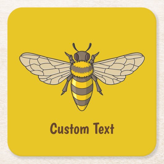 Honingbij Kartonnen Onderzetters (Voorkant)