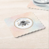 Honingbij Kartonnen Onderzetters (Gebogen)