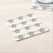  honingbij kartonnen onderzetters (Schuin)