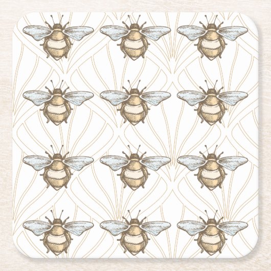  honingbij kartonnen onderzetters (Voorkant)