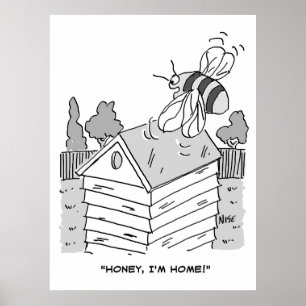Honingbij Keert Terug naar zijn Bijenkorf Poster