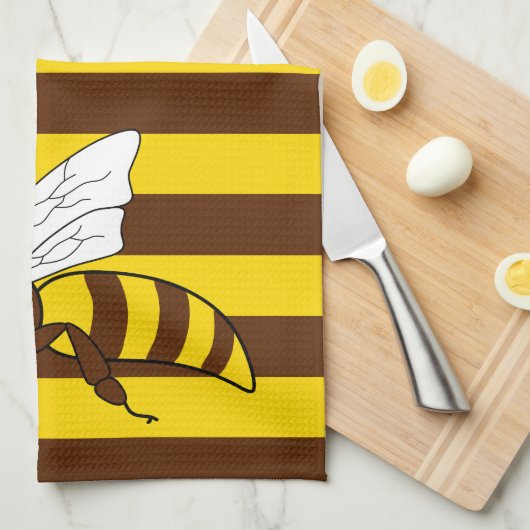 Honingbij keukenhanddoek (Quarter Fold)