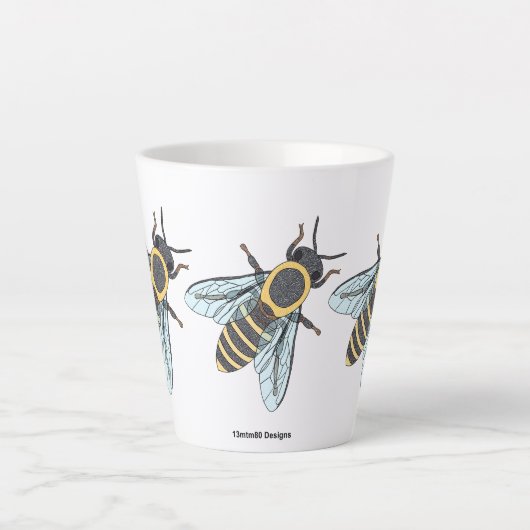 Honingbij (klein) - Latte Mok (Voorkant)