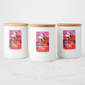 Honingbij Kleurrijke Rode Paarse Voedselcontainer Etiket (Flessen)