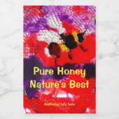 Honingbij Kleurrijke Rode Paarse Voedselcontainer Etiket (Enkel label)