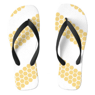 Honingbij Korf Strepen Teenslippers