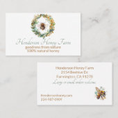 Honingbij krans bedrijf visitekaartje (Voorkant / Achterkant)