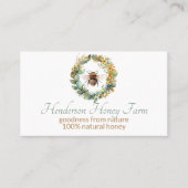 Honingbij krans bedrijf visitekaartje (Voorkant)