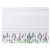 Honingbij Lavendel Kruid Bloemen Lined Notitieblok (Voorkant)