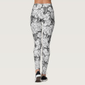 Honingbij Leggings Flower Art Stretchy Pants (Achterkant)