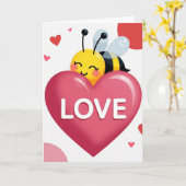 Honingbij Liefde Kaart (Gele Bloem)