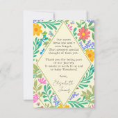 Honingbij, lieveheersbeestje, vlinder, libel & blo bedankkaart (Achterkant)