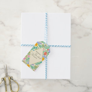 Honingbij, lieveheersbeestje, vlinder, libel & blo cadeaulabel