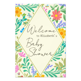 Honingbij, lieveheersbeestje, vlinder, libel & blo foto afdruk