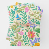 Honingbij, lieveheersbeestje, vlinder, libel & blo inpakpapier vel (In situ)