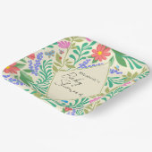 Honingbij, lieveheersbeestje, vlinder, libel & blo papieren bordje (Gebogen)