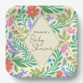 Honingbij, lieveheersbeestje, vlinder, libel & blo papieren bordje (Voorkant)