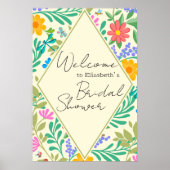 Honingbij, lieveheersbeestje, vlinder, libel & blo poster (Voorkant)