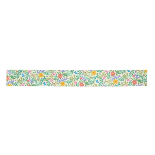 Honingbij, Lieveheersbeestje, Vlinder, Libel & Blo Satijnen Lint (Voorkant)