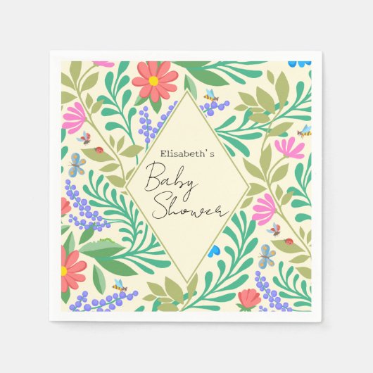 Honingbij, Lieveheersbeestje, Vlinder, Libel & Blo Servet (Voorkant)