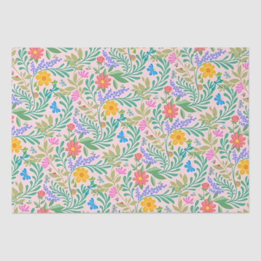 Honingbij, lieveheersbeestje, vlinder, libel & blo tissuepapier (Voorkant)