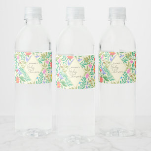 Honingbij, lieveheersbeestje, vlinder, libel & blo waterfles etiket